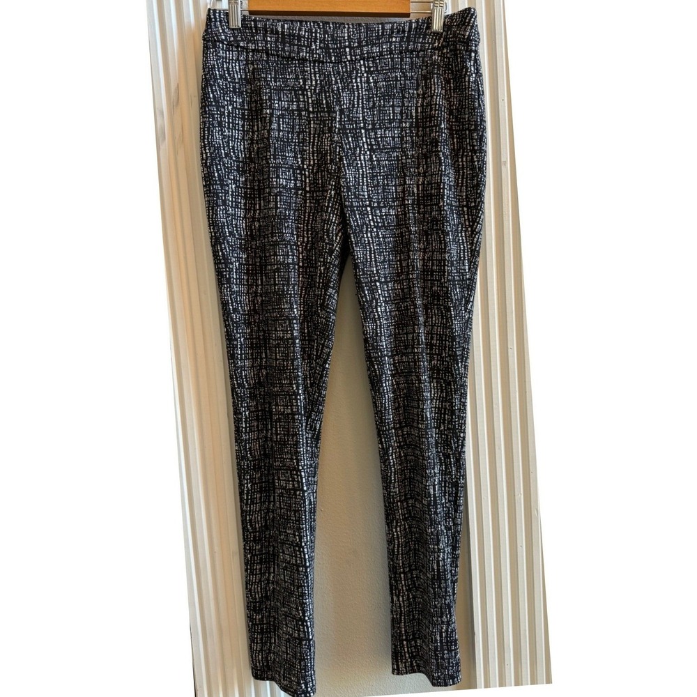 Athena Marie Women's Black White Textured Patternโ Leggings Size Small EUC